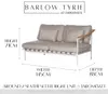 Barlow Tyrie Around Deep Seating Right End Teak 2 Seater Sofa