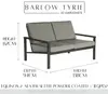 Barlow Tyrie Equinox Powder Coated Deep Seating 2 Seater Sofa